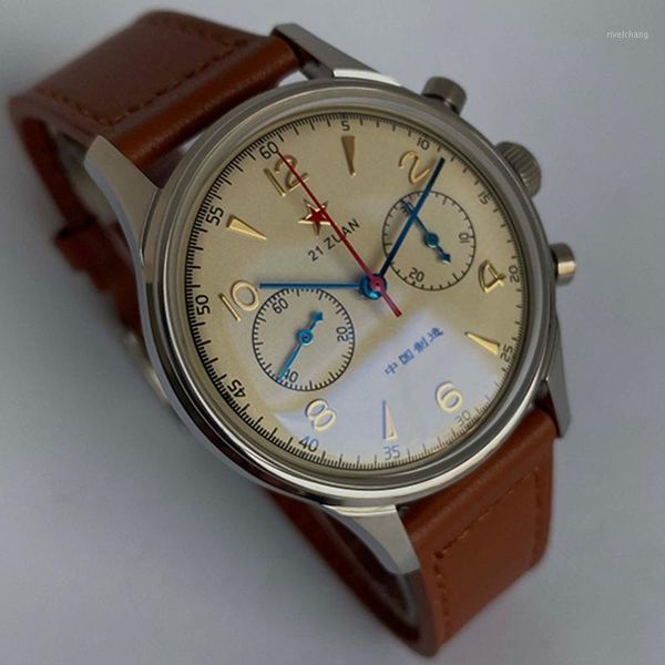 chronograph big watch seagull 1963 st1901 movement waterproof sapphire limited edition nylon band leather strap wristwatches, Slivery;brown
chronograph big watch seagull 1963 st1901 movement waterproof sapphire limited edition nylon band leather strap wristwatches, Slivery;brown