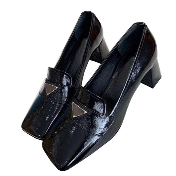dress shoes women's cow leather square toe middle heels metal decoration slip-on loafers mocassin, Black
dress shoes women's cow leather square toe middle heels metal decoration slip-on loafers mocassin, Black