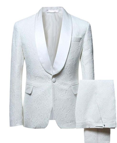 men's suits & blazers 2021 ivory suit 2 pieces fashion blazer shawl lapel printed/patterned tuxedos groomsmen for wedding(blazer+pants), White;black
men's suits & blazers 2021 ivory suit 2 pieces fashion blazer shawl lapel printed/patterned tuxedos groomsmen for wedding(blazer+pants), White;black
