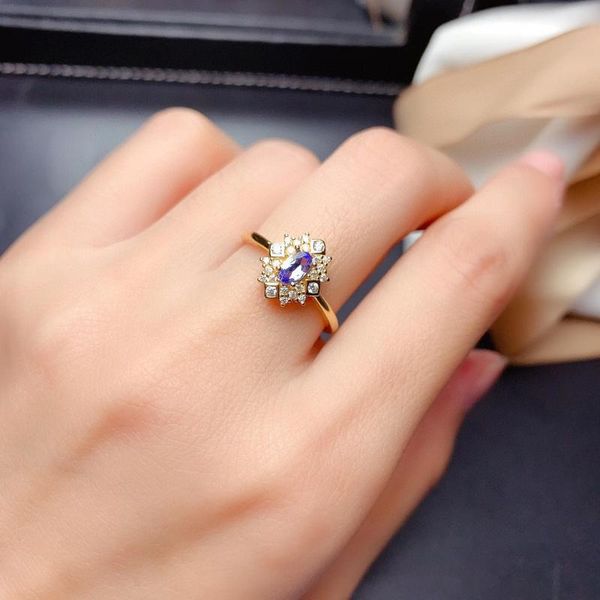 cluster rings natural tanzanite female ring with 925 sterling silver inlay is an elegant gift for trendy girl cocktail party, Golden;silver
cluster rings natural tanzanite female ring with 925 sterling silver inlay is an elegant gift for trendy girl cocktail party, Golden;silver