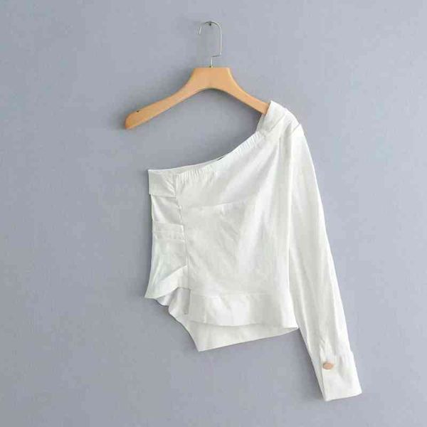 asymmetric women pleated shirt casual white long sleeve blouse summer style skew collar chic streetwear chemise s5526
asymmetric women pleated shirt casual white long sleeve blouse summer style skew collar chic streetwear chemise s5526