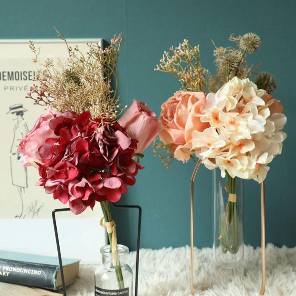 decorative flowers & wreaths high-quality artificial flowers, 41cm fuchsia rose bouquet, high-end home party table vase flower arrangeme
decorative flowers & wreaths high-quality artificial flowers, 41cm fuchsia rose bouquet, high-end home party table vase flower arrangeme