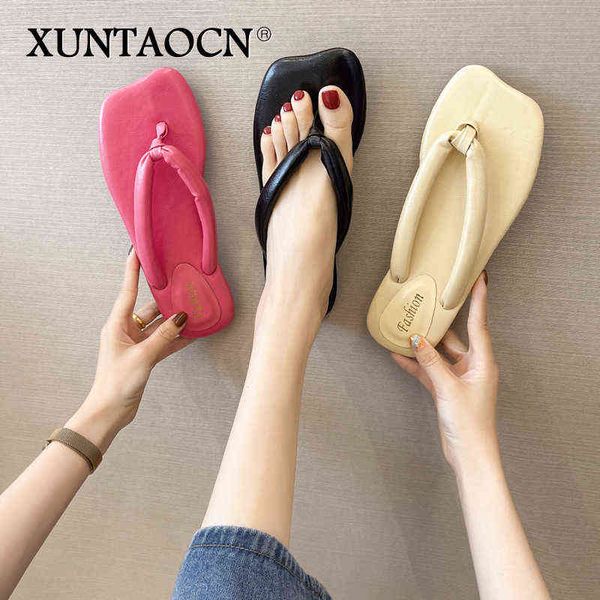 2022 summer women's beige leather square toe outdoor slippers street fashion flip flops ladies platform low heeled shoes 35-40 y220221, Black
2022 summer women's beige leather square toe outdoor slippers street fashion flip flops ladies platform low heeled shoes 35-40 y220221, Black