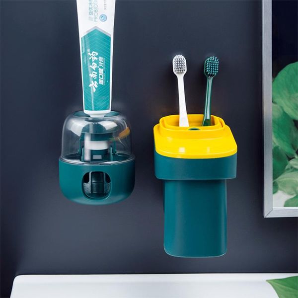 automatic toothpaste dispenser wall mount toothbrush holder home bathroom accessories holders
automatic toothpaste dispenser wall mount toothbrush holder home bathroom accessories holders