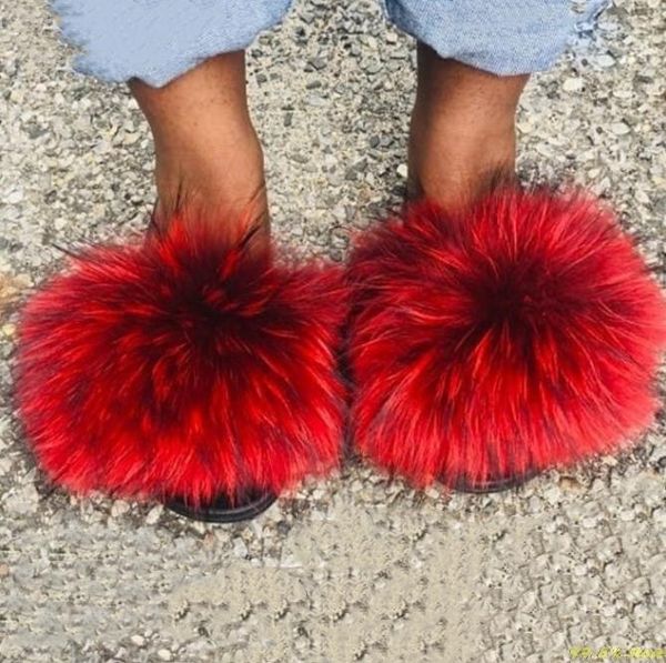 lady fur slippers girls fashion slides real mixed color fluffy shoes women wholesale, Black
lady fur slippers girls fashion slides real mixed color fluffy shoes women wholesale, Black