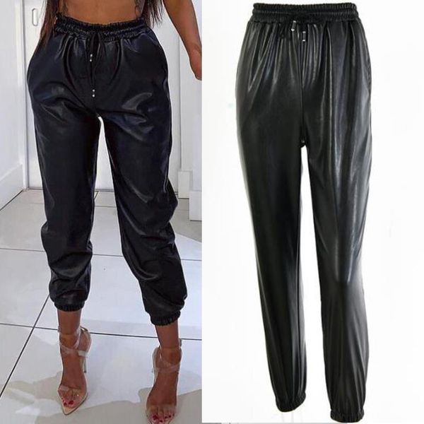 women's pants & capris autumn faux pu leather women black harajuku streetwear trousers high waist long casual harem plus size, Black;white
women's pants & capris autumn faux pu leather women black harajuku streetwear trousers high waist long casual harem plus size, Black;white