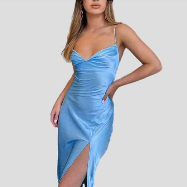 casual dresses women's dress summer spaghetti satin long woman 2021 very soft smooth backless high slipt sundress fashion quality, Black;gray
casual dresses women's dress summer spaghetti satin long woman 2021 very soft smooth backless high slipt sundress fashion quality, Black;gray