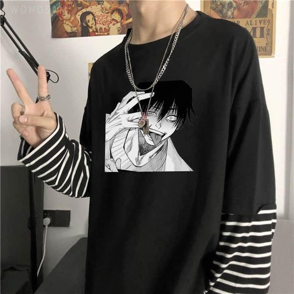 men's t-shirts harajuku anime jujutsu kaisen funny fushiguro touji cartoon manga graphics men t shirt summer striped long sleeve tshi, White;black
men's t-shirts harajuku anime jujutsu kaisen funny fushiguro touji cartoon manga graphics men t shirt summer striped long sleeve tshi, White;black