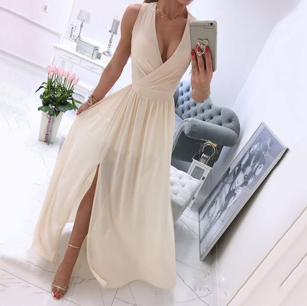 casual dresses elegant deep v-neck summer women party dress solid sleeveless dancing ladies fashion slim fitness princess long, Black;gray
casual dresses elegant deep v-neck summer women party dress solid sleeveless dancing ladies fashion slim fitness princess long, Black;gray