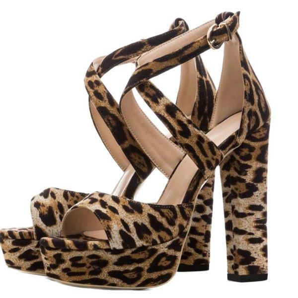 sandals fashion leopard square heel high open toe cover 3.5cm platform buckle strap summer test women, Black
sandals fashion leopard square heel high open toe cover 3.5cm platform buckle strap summer test women, Black