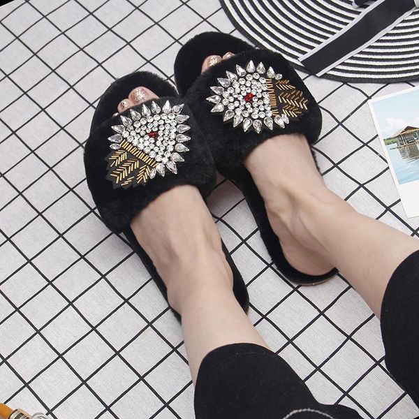 slippers fashion women black crystalhouse winter indoor woman slip on flats slides female faux fur slipper
slippers fashion women black crystalhouse winter indoor woman slip on flats slides female faux fur slipper