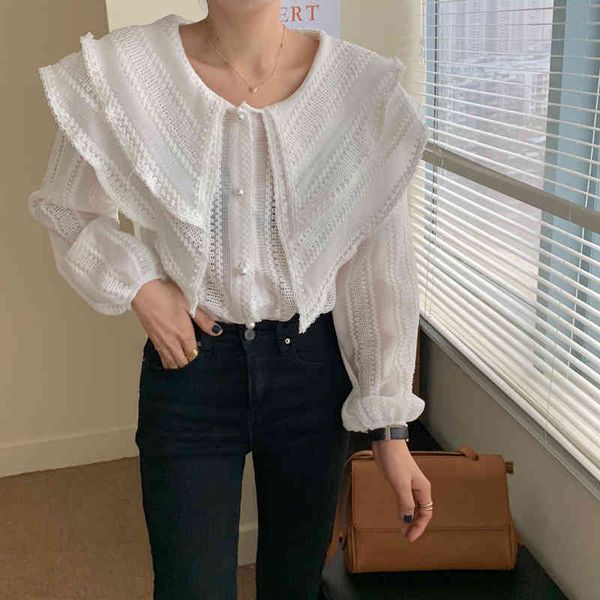 dress autumn fashion korean hollow long sleeve casual loose retro shirts lapel women sweet elegant blouses, White
dress autumn fashion korean hollow long sleeve casual loose retro shirts lapel women sweet elegant blouses, White