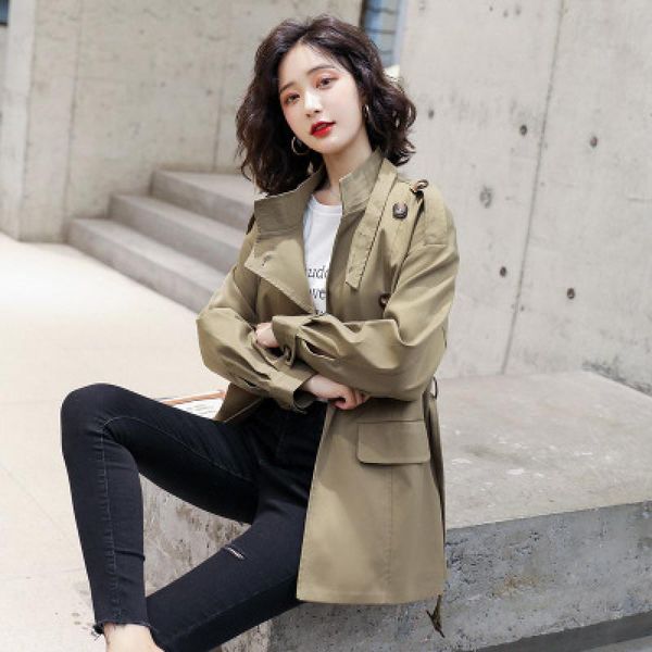 women's trench coats 2021 autumn women fashion lace up outwear female stand collar windbreaker ladies short jacket girls coat, Tan;black
women's trench coats 2021 autumn women fashion lace up outwear female stand collar windbreaker ladies short jacket girls coat, Tan;black