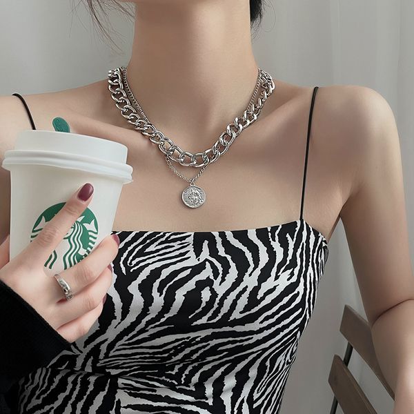 wind the design feels like necklace light luxury brand small round hip-hop clavicle chain necklace female summer, Silver
wind the design feels like necklace light luxury brand small round hip-hop clavicle chain necklace female summer, Silver