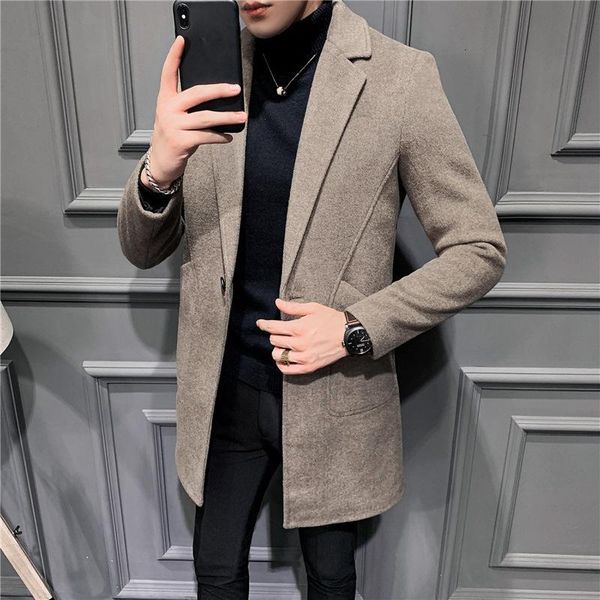 Men's Wool & Blends Cloth coat male han edition cultivate morality joker leisure and fashion handsome man in the long ZM8I, Black
Men's Wool & Blends Cloth coat male han edition cultivate morality joker leisure and fashion handsome man in the long ZM8I, Black