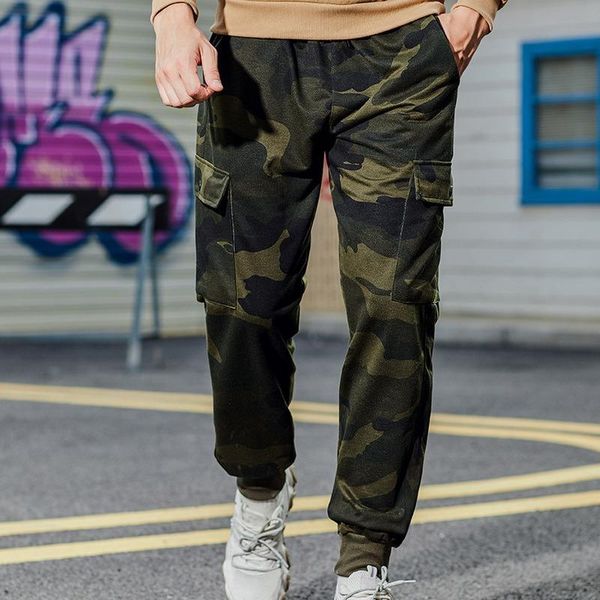 men's pants weirdo autumn men's camouflage joggers sweatpants multi-pocket male trousers elastics high waist solid casual pant, Black
men's pants weirdo autumn men's camouflage joggers sweatpants multi-pocket male trousers elastics high waist solid casual pant, Black