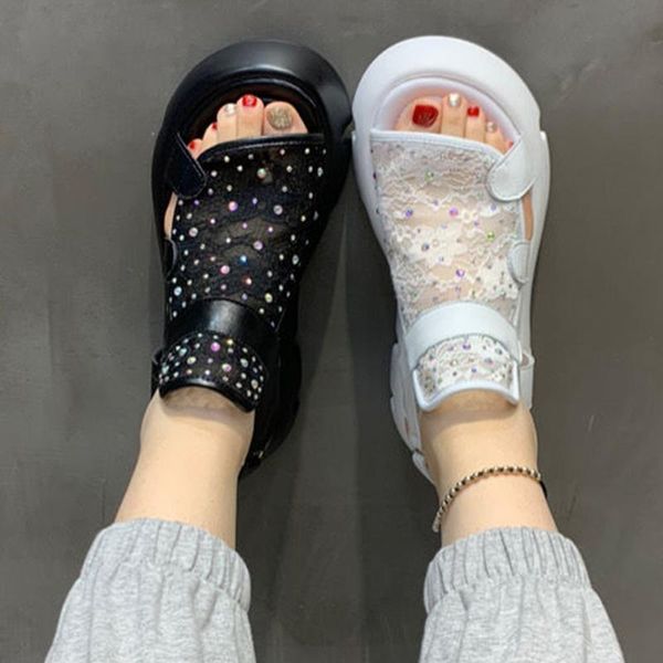 sandals rimocy 2021 fashion crystal platform women summer mesh breathable thick bottom flat sandal outdoor walking shoes, Black
sandals rimocy 2021 fashion crystal platform women summer mesh breathable thick bottom flat sandal outdoor walking shoes, Black