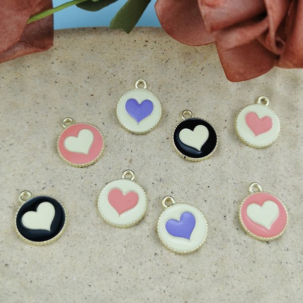 apeur 10pcs/pack round design heart enamel charms 19*15mm couple bracelets floating pendants for jewelry, Bronze;silver
apeur 10pcs/pack round design heart enamel charms 19*15mm couple bracelets floating pendants for jewelry, Bronze;silver