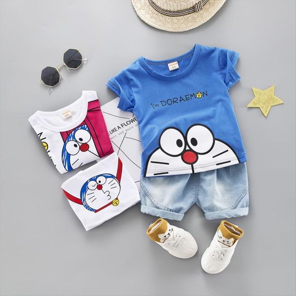 baby boys girls summer clothes cartoon doraemon cotton short sleeve t shirt shorts pants 2pcs sets kids infants suits clothing, White
baby boys girls summer clothes cartoon doraemon cotton short sleeve t shirt shorts pants 2pcs sets kids infants suits clothing, White