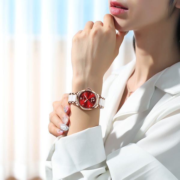 olevs automatic women watches ceramics bracelet set luxury mode waterproof mechanical women's gifts 6631, Slivery;brown
olevs automatic women watches ceramics bracelet set luxury mode waterproof mechanical women's gifts 6631, Slivery;brown