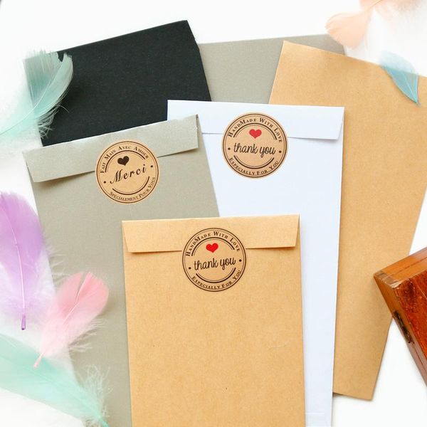 12sets retro kraft paper envelope classical party invitation with thank you stickers mix color diy craft gift bag packing bags
12sets retro kraft paper envelope classical party invitation with thank you stickers mix color diy craft gift bag packing bags