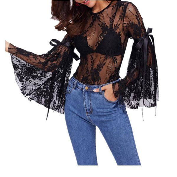 women's jumpsuits & rompers lace bodysuit hollow out flare long sleeve bandage black jumpsuit playsuit womens sj1888f, Black;white
women's jumpsuits & rompers lace bodysuit hollow out flare long sleeve bandage black jumpsuit playsuit womens sj1888f, Black;white