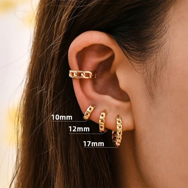 hoop & huggie minimalist tiny cuban chain circle earrings for women punk gold ear buckle stacked hoops vintage female jewelry, Golden;silver
hoop & huggie minimalist tiny cuban chain circle earrings for women punk gold ear buckle stacked hoops vintage female jewelry, Golden;silver
