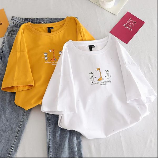women t shirt giraffe graphic cute girl student short sleeve tees casual fashion funny cartoon white for oversized
women t shirt giraffe graphic cute girl student short sleeve tees casual fashion funny cartoon white for oversized