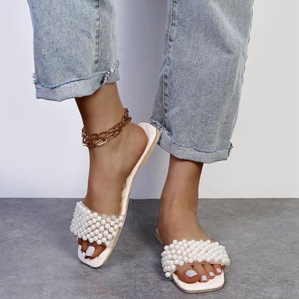slippers summer women slipper comfortable ladies bead string flat female sandals square open toe shoes outside sweet 2021 solid, Black
slippers summer women slipper comfortable ladies bead string flat female sandals square open toe shoes outside sweet 2021 solid, Black