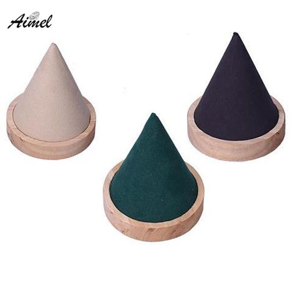 jewelry pouches, bags cone shape wooden bangle display stand velvet necklace bracelet anklet holder ring watch organizer showcase, Pink;blue 
jewelry pouches, bags cone shape wooden bangle display stand velvet necklace bracelet anklet holder ring watch organizer showcase, Pink;blue