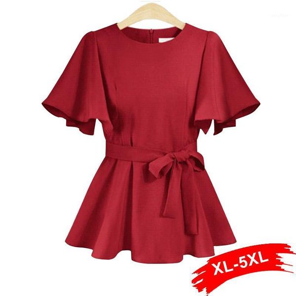 women's blouses & shirts plus size flare sleeve wrap tie burgundy blouse 4xl 5xl elegant women work wear pink lake blue casual summer, White
women's blouses & shirts plus size flare sleeve wrap tie burgundy blouse 4xl 5xl elegant women work wear pink lake blue casual summer, White
