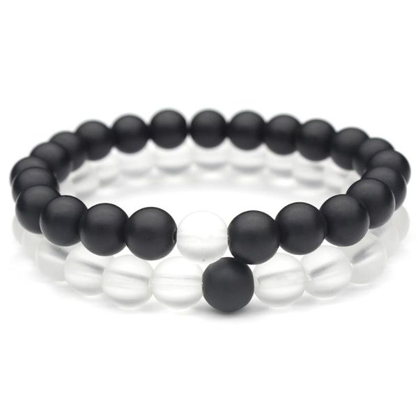 beaded, strands 2pcs/set couples distance strand bracelet 8mm natural stone matte clear quartz onyx bracelets for men women friend, Black
beaded, strands 2pcs/set couples distance strand bracelet 8mm natural stone matte clear quartz onyx bracelets for men women friend, Black