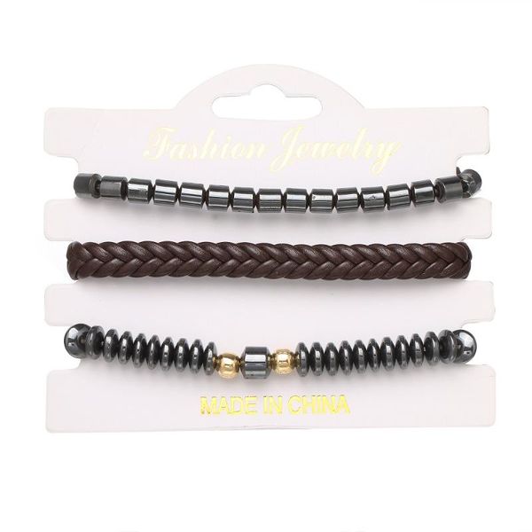 charm bracelets 2021 fashion jewelry multilayer leather beads bracelet handmade weave hematite adjustable for women pulsera, Golden;silver
charm bracelets 2021 fashion jewelry multilayer leather beads bracelet handmade weave hematite adjustable for women pulsera, Golden;silver