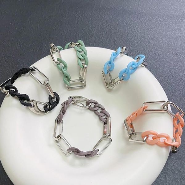 beaded, strands ghidbk rainbow color matte resin acrylic splicing bracelets for women simple metal silver neutral bangle jewelry gifts, Black
beaded, strands ghidbk rainbow color matte resin acrylic splicing bracelets for women simple metal silver neutral bangle jewelry gifts, Black