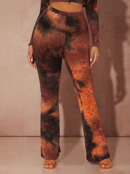 sxy tie dye high waist flare leg pants r0xo#, Black;white 
sxy tie dye high waist flare leg pants r0xo#, Black;white