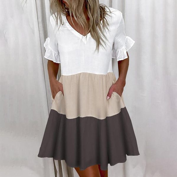 casual dresses dress for women 2021 plus size daily tie-dyed color block loose v neck short sleeve beach summer sundress mini, Black;gray
casual dresses dress for women 2021 plus size daily tie-dyed color block loose v neck short sleeve beach summer sundress mini, Black;gray