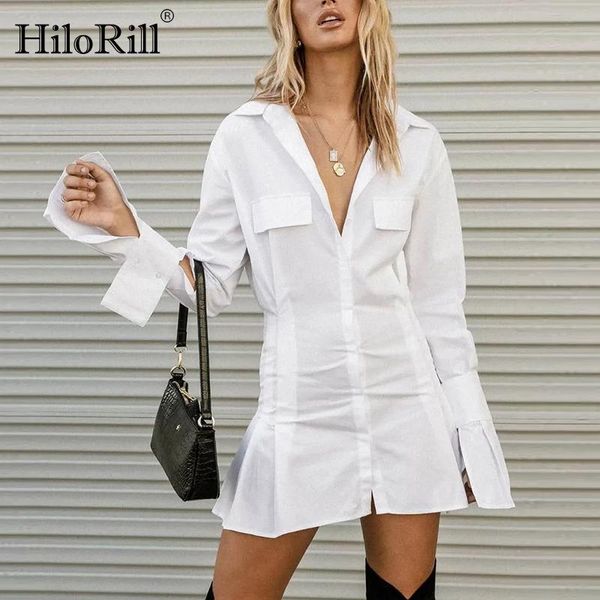 casual dresses hilorill chic women's white dress stylish pleated mini long sleeve party shirt lady 2021 autumn spring vestidos, Black;gray
casual dresses hilorill chic women's white dress stylish pleated mini long sleeve party shirt lady 2021 autumn spring vestidos, Black;gray