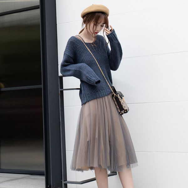 two piece dress fashionable women's suits in early autumn for women with negligee on v slim, sleek knit-shirt + skirt two-piece dress 8, White
two piece dress fashionable women's suits in early autumn for women with negligee on v slim, sleek knit-shirt + skirt two-piece dress 8, White