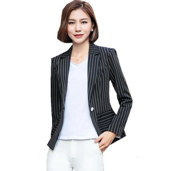 women's suits & blazers 5xl plus size women jacket stripe full sleeve office ladies business mujer ow0421 kce8, White;black
women's suits & blazers 5xl plus size women jacket stripe full sleeve office ladies business mujer ow0421 kce8, White;black