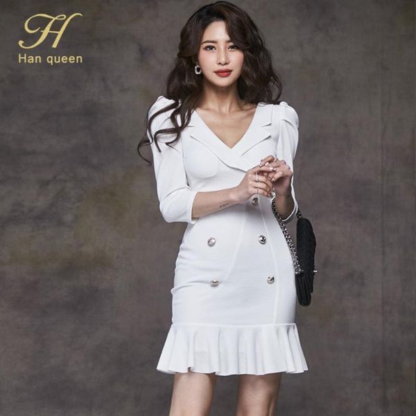han queen 2021 korean spring office lady party pencil dress white double-breasted ruffle sheath bodycon dresses casual, Black;gray
han queen 2021 korean spring office lady party pencil dress white double-breasted ruffle sheath bodycon dresses casual, Black;gray