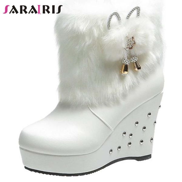 boots sarairis solid platform slip on wedges ankle women warm plush winter fluffy ladies shoes, Black
boots sarairis solid platform slip on wedges ankle women warm plush winter fluffy ladies shoes, Black