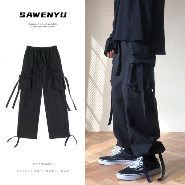 pant cargo men's fashion retro pocket casual men streetwear loose hip-hop straight wide-leg pants mens trousers m-2xl, Black
pant cargo men's fashion retro pocket casual men streetwear loose hip-hop straight wide-leg pants mens trousers m-2xl, Black