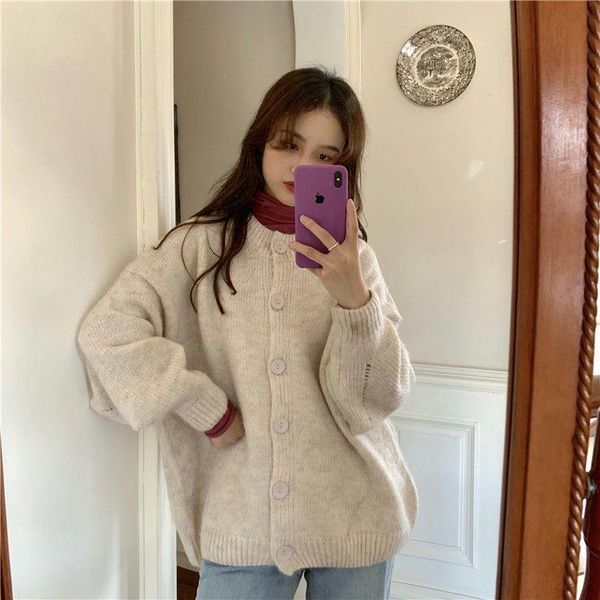 women's knits & tees women sweater cardigan autumn winther oversized jacket knitting sweaters female loose coat streetwear clothing, White
women's knits & tees women sweater cardigan autumn winther oversized jacket knitting sweaters female loose coat streetwear clothing, White