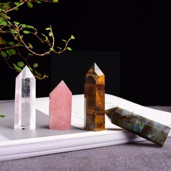 decorative objects & figurines 1set natural rose quartz hexagonal column amethyst point decoration wand healing crystal mineral study stone
decorative objects & figurines 1set natural rose quartz hexagonal column amethyst point decoration wand healing crystal mineral study stone