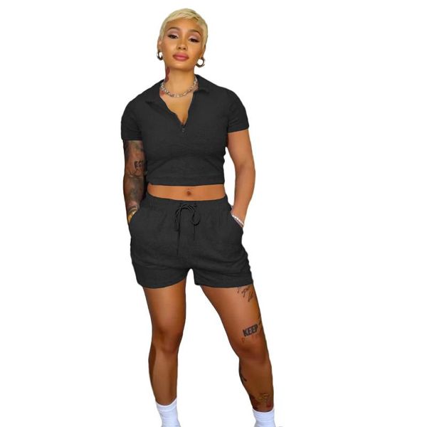women's tracksuits black 2 piece set women casual shorts sets clothes fashion zip v turn down neck shrot sleeve crop short pants pocket, Gray
women's tracksuits black 2 piece set women casual shorts sets clothes fashion zip v turn down neck shrot sleeve crop short pants pocket, Gray