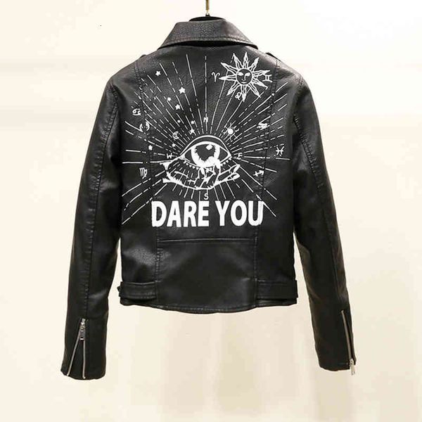women's leather & faux irmã fara outono inverno mulheres jaqueta de couro falso casaco curto outwear feminino rebites letras impri, Black
women's leather & faux irmã fara outono inverno mulheres jaqueta de couro falso casaco curto outwear feminino rebites letras impri, Black