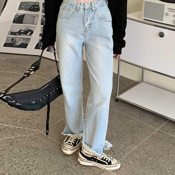 women's jeans gothic personality split fork do old washed women long high waist fold crimped letter patch straight jean wide leg pants, Blue
women's jeans gothic personality split fork do old washed women long high waist fold crimped letter patch straight jean wide leg pants, Blue