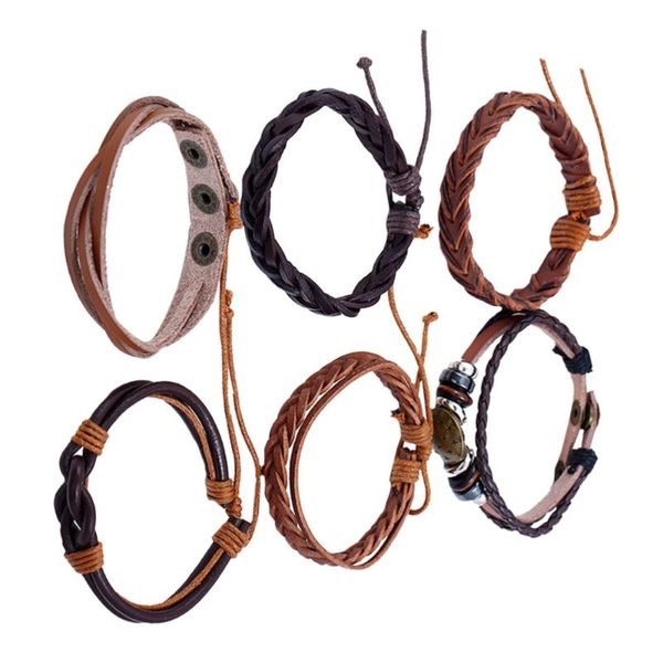 charm bracelets 1 set of 6pcs diy hip-hop cowhide bangle fashionable male bracelet decor, Golden;silver
charm bracelets 1 set of 6pcs diy hip-hop cowhide bangle fashionable male bracelet decor, Golden;silver