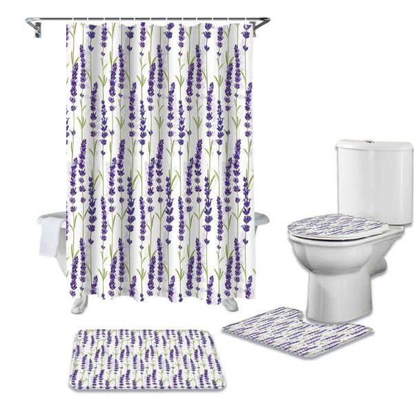 shower curtains lavender plant flower bathroom curtain set bath mat sets with hooks non-slip pedestal rug toilet cover
shower curtains lavender plant flower bathroom curtain set bath mat sets with hooks non-slip pedestal rug toilet cover