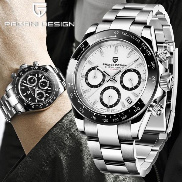 wristwatches pagani design brand sport quartz watches 100m waterproof stainless steel luminous watch sapphire luxury vk63 reloj hombre, Slivery;brown
wristwatches pagani design brand sport quartz watches 100m waterproof stainless steel luminous watch sapphire luxury vk63 reloj hombre, Slivery;brown